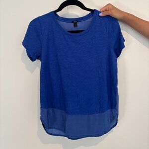 J Crew Blue Elevated Tee